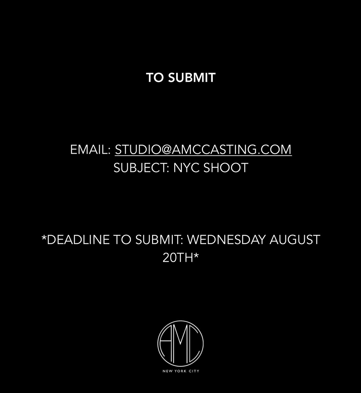 NYC CASTING CALL !!