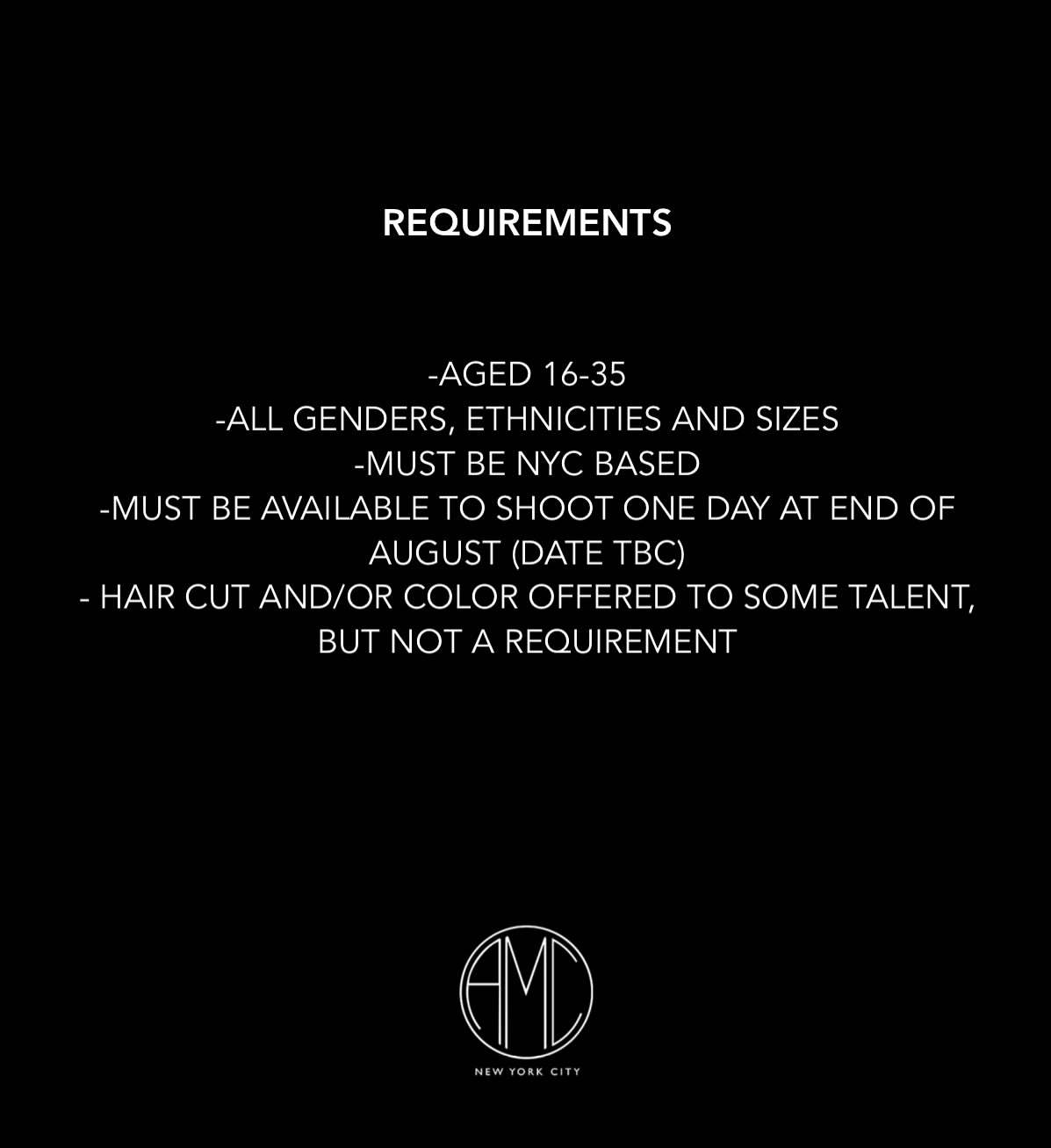 NYC CASTING CALL !!