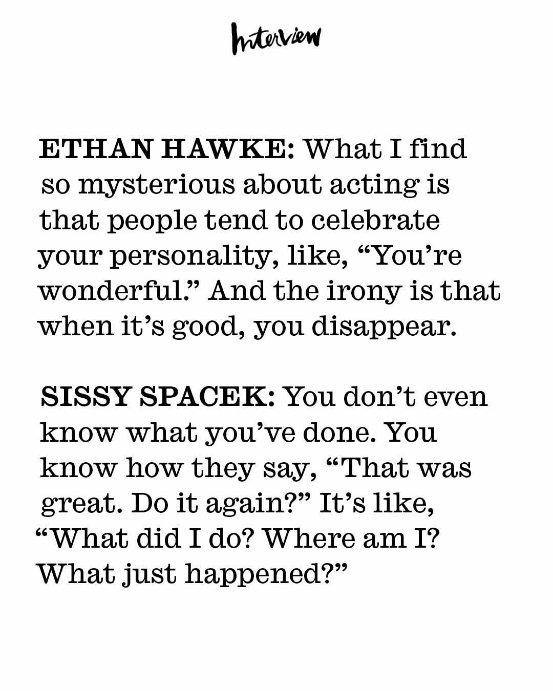 Sissy Spacek has defined generations of cinema —...