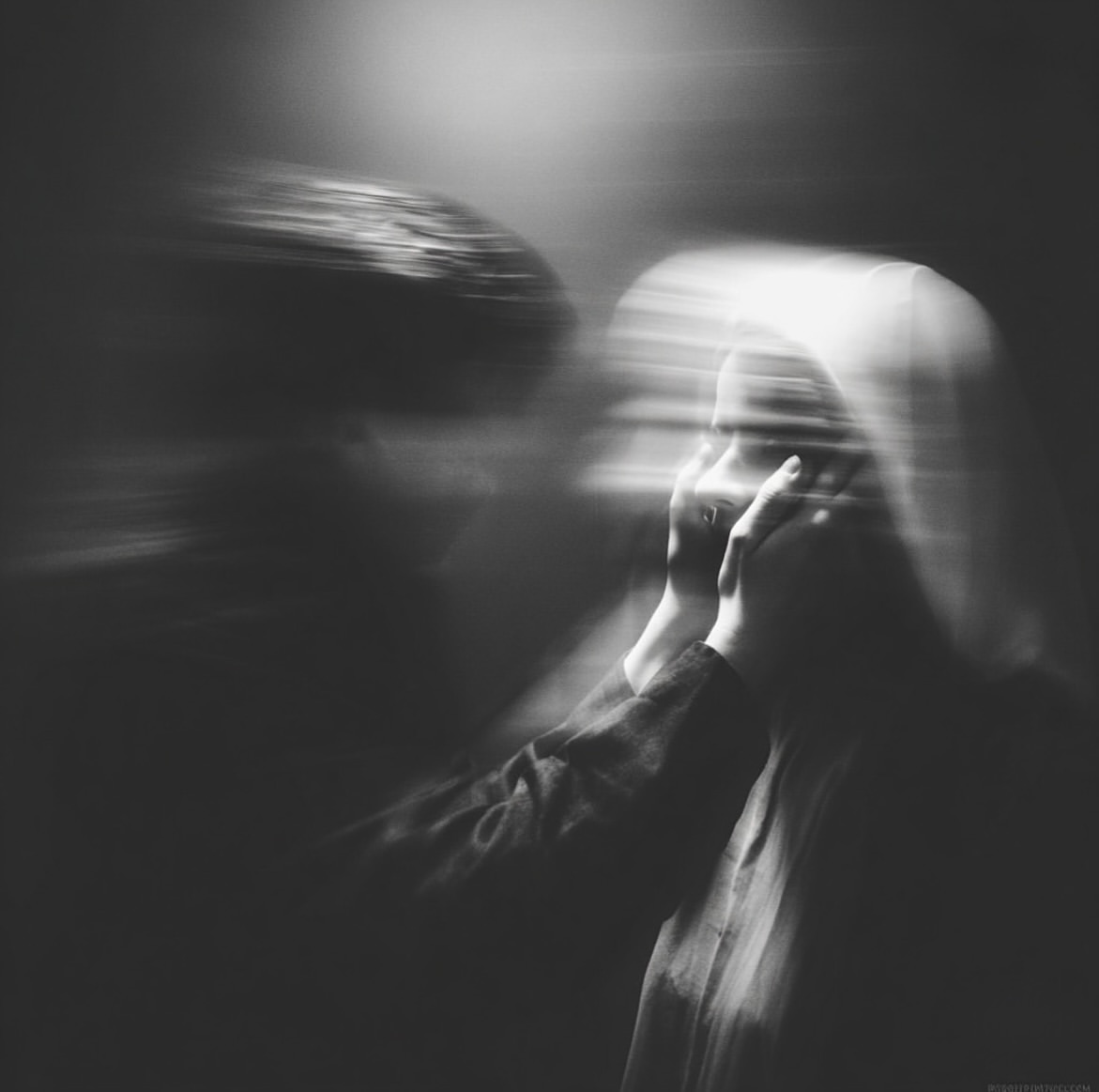 Light dissolves into motion and thought fades into...