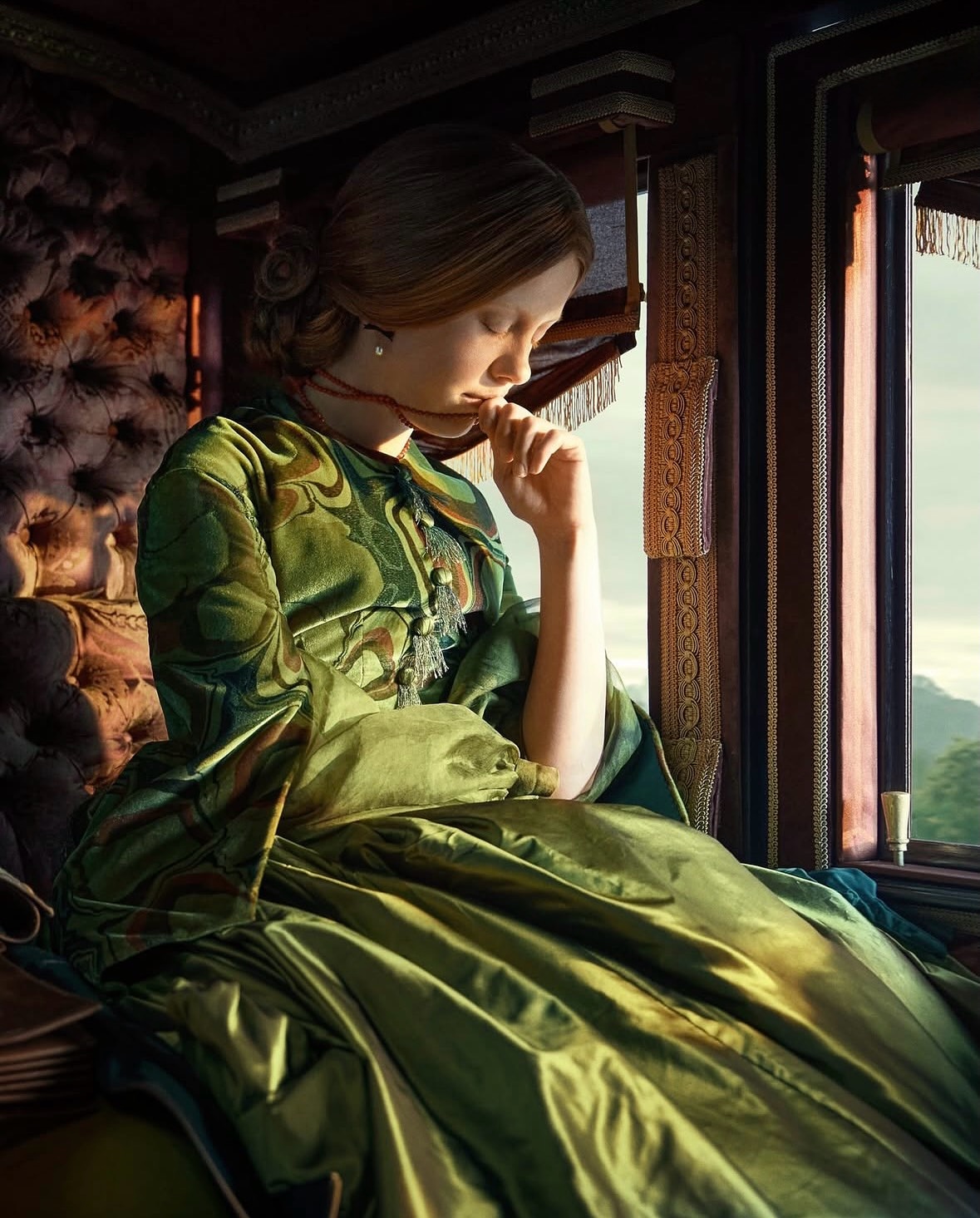 A haunting beauty wrapped in light and shadow.