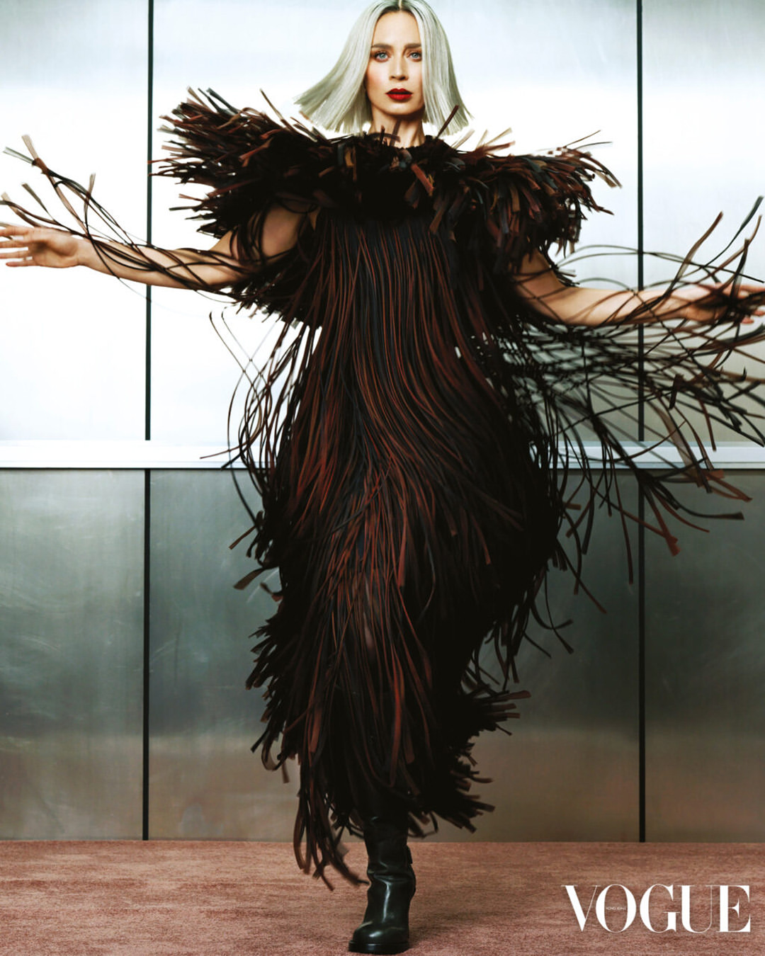 Edge, elegance, and Emily Blunt for Vogue Hong Kon...
