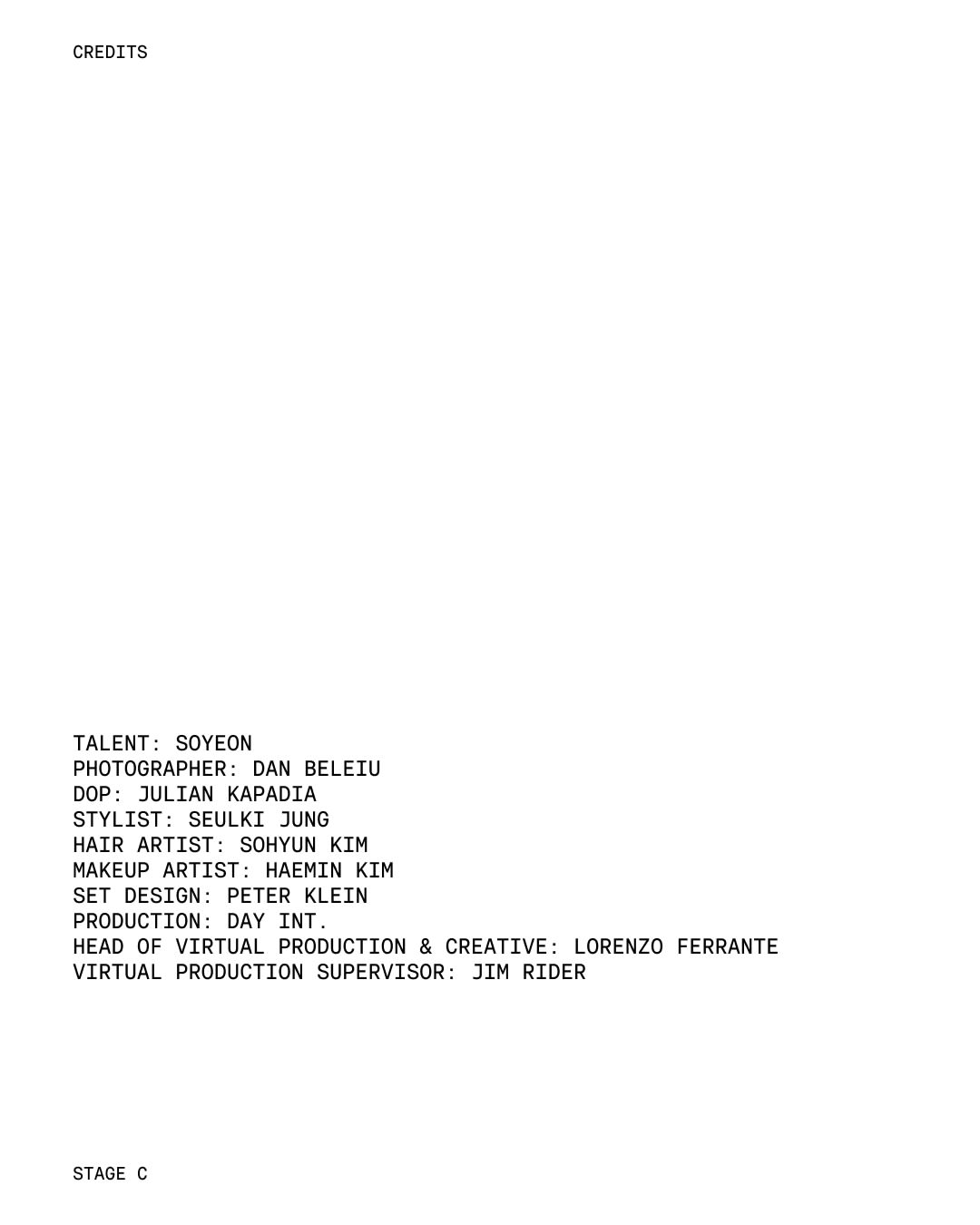 SOYEON for Coach, in a snowfall crafted for the fr...