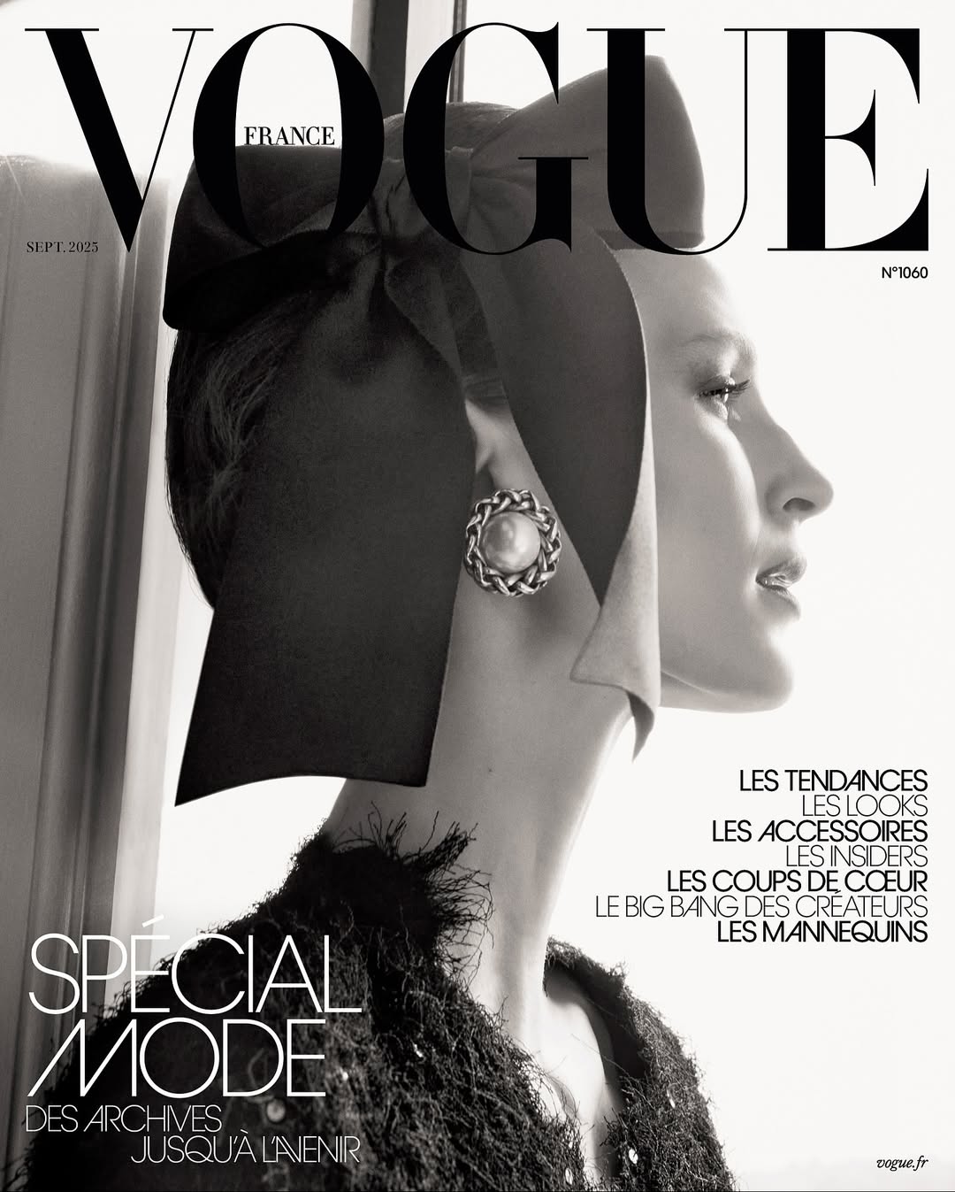 Vogue France September 2025 cover story shot by St...