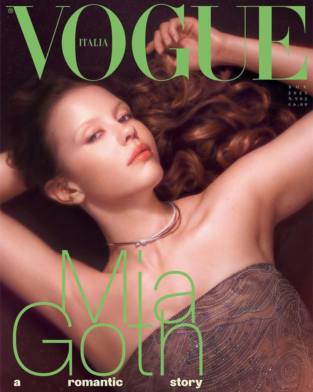 Mia Goth for the cover of @vogueitalia photographe...